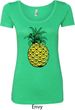 Distressed Pineapple Ladies Scoop Neck Shirt