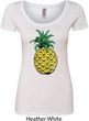 Distressed Pineapple Ladies Scoop Neck Shirt