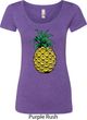 Distressed Pineapple Ladies Scoop Neck Shirt