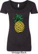 Distressed Pineapple Ladies Scoop Neck Shirt