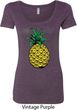 Distressed Pineapple Ladies Scoop Neck Shirt