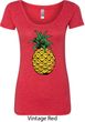 Distressed Pineapple Ladies Scoop Neck Shirt