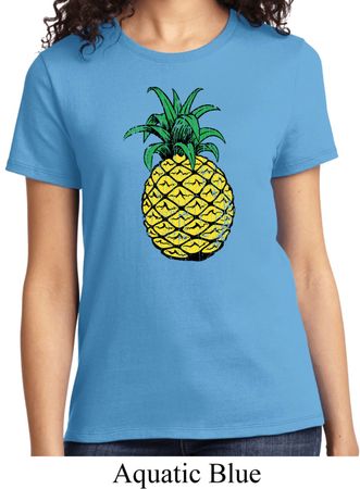 Distressed Pineapple Ladies Shirt