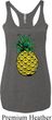 Distressed Pineapple Ladies Tri Blend Racerback Tank Top