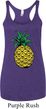 Distressed Pineapple Ladies Tri Blend Racerback Tank Top