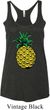 Distressed Pineapple Ladies Tri Blend Racerback Tank Top