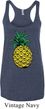 Distressed Pineapple Ladies Tri Blend Racerback Tank Top