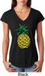 Distressed Pineapple Ladies Tri Blend V-Neck Shirt