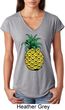 Distressed Pineapple Ladies Tri Blend V-Neck Shirt