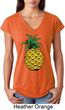 Distressed Pineapple Ladies Tri Blend V-Neck Shirt
