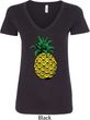 Distressed Pineapple Ladies V-Neck Shirt