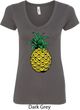 Distressed Pineapple Ladies V-Neck Shirt