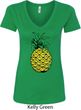Distressed Pineapple Ladies V-Neck Shirt