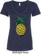 Distressed Pineapple Ladies V-Neck Shirt