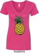 Distressed Pineapple Ladies V-Neck Shirt
