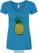 Distressed Pineapple Ladies V-Neck Shirt