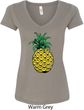 Distressed Pineapple Ladies V-Neck Shirt