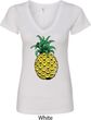 Distressed Pineapple Ladies V-Neck Shirt