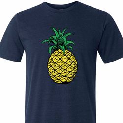 Distressed Pineapple Mens Tri Blend Crewneck Shirt