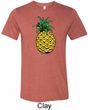 Distressed Pineapple Mens Tri Blend Crewneck Shirt