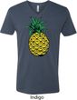 Distressed Pineapple Mens V-Neck Shirt