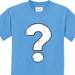 Distressed Question Kids Shirts