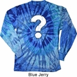 Distressed Question Long Sleeve Tie Dye Shirt