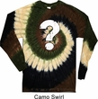 Distressed Question Long Sleeve Tie Dye Shirt