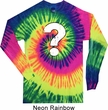 Distressed Question Long Sleeve Tie Dye Shirt
