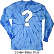 Distressed Question Long Sleeve Tie Dye Shirt