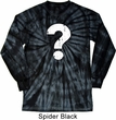 Distressed Question Long Sleeve Tie Dye Shirt
