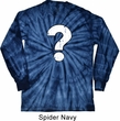 Distressed Question Long Sleeve Tie Dye Shirt