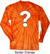 Distressed Question Long Sleeve Tie Dye Shirt