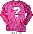 Distressed Question Long Sleeve Tie Dye Shirt