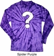 Distressed Question Long Sleeve Tie Dye Shirt