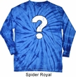 Distressed Question Long Sleeve Tie Dye Shirt