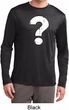 Distressed Question Mens Dry Wicking Long Sleeve Shirt