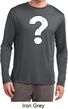 Distressed Question Mens Dry Wicking Long Sleeve Shirt
