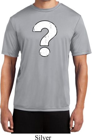 Distressed Question Mens Moisture Wicking Shirt