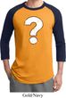 Distressed Question Mens Raglan Shirt