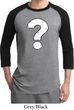 Distressed Question Mens Raglan Shirt