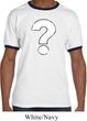 Distressed Question Mens Ringer Shirt