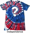 Distressed Question Patriotic Tie Dye Shirt