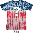 Distressed Question Patriotic Tie Dye Shirt
