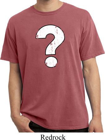 Distressed Question Pigment Dyed Shirt