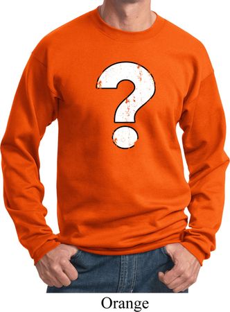 Distressed Question Sweat Shirt