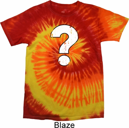 Distressed Question Tie Dye Shirt