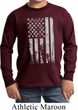 Distressed Stars and Stripes Flag Kids Long Sleeve Shirt