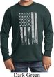 Distressed Stars and Stripes Flag Kids Long Sleeve Shirt