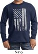 Distressed Stars and Stripes Flag Kids Long Sleeve Shirt